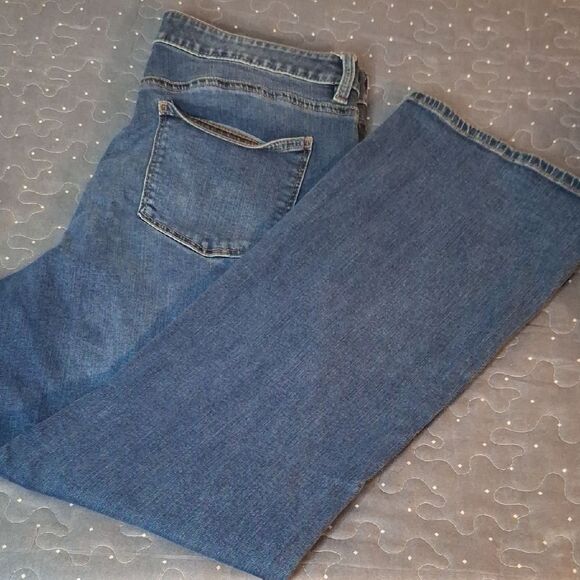 Talbots Dark Blue Denim Jeans size 14 petite - Picture 1 of 6